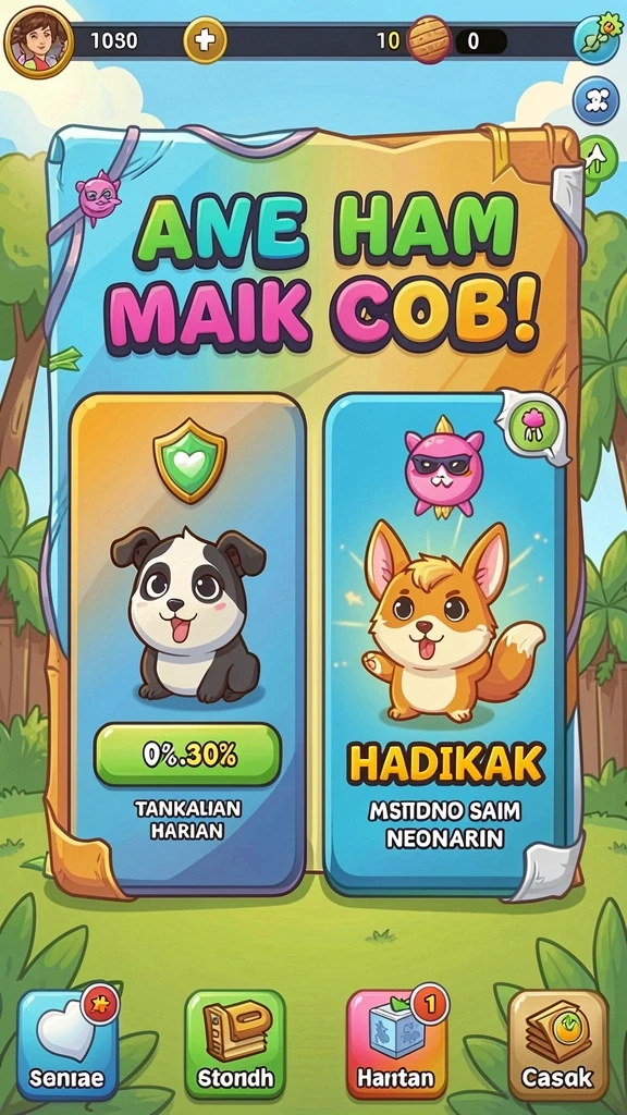 Screenshot fitur bonus yang menguntungkan pemain.