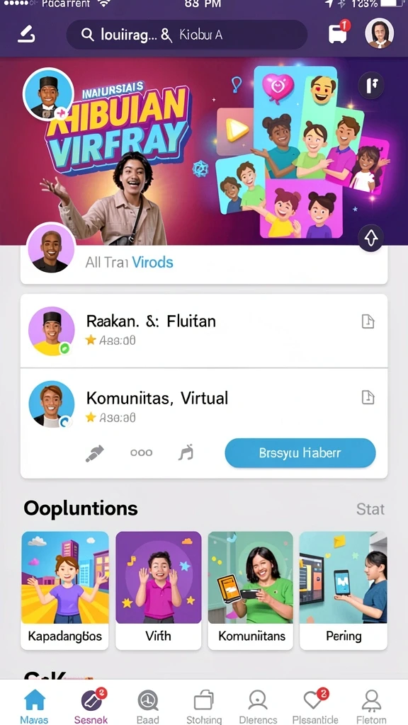 Tampilan antarmuka aplikasi yang menarik.