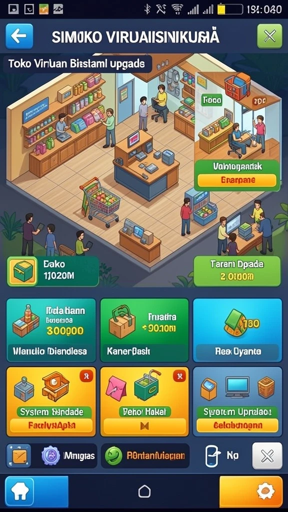 Tampilan antarmuka permainan yang menarik.
