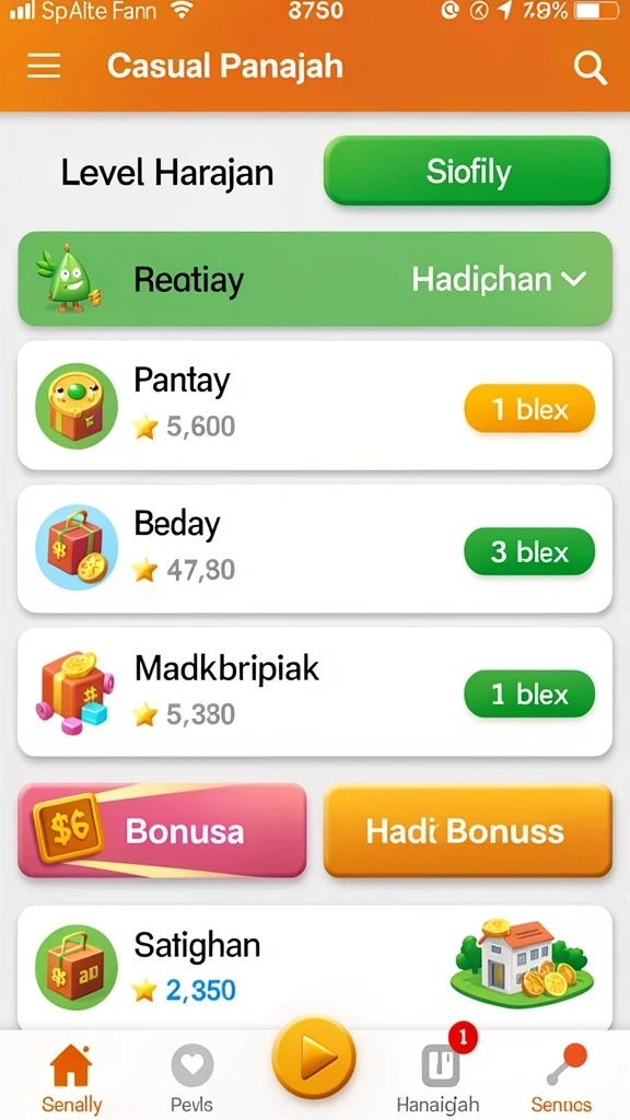 Pilihan permainan yang beragam membuat pengalaman bermain semakin seru.