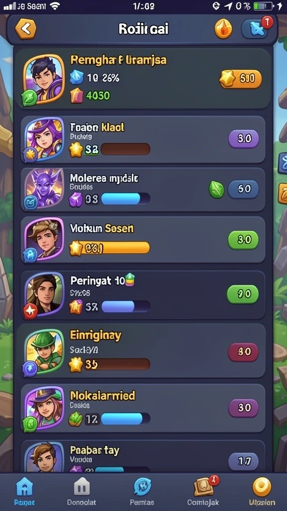 Screenshot menampilkan beberapa permainan yang tersedia di FUNGAME777.