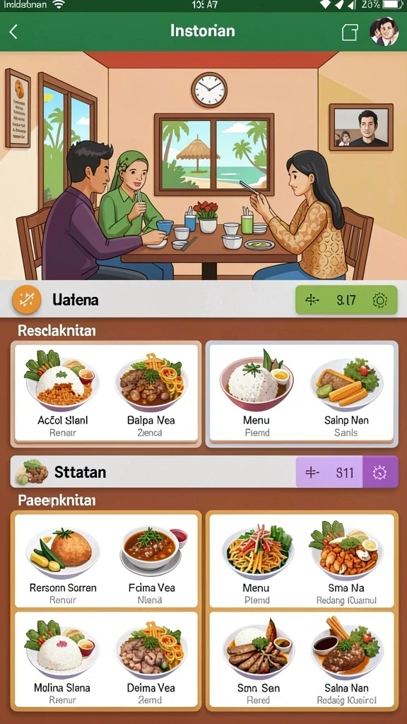 Tampilan antarmuka aplikasi yang modern dan user-friendly.