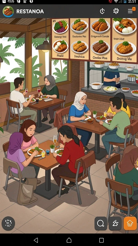 Screenshot saat karakter melawan monster di level sulit.