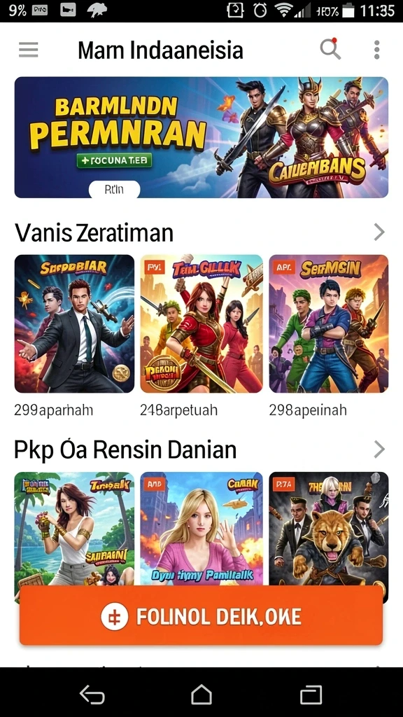 Tampilan awal game RP62RP yang memukau.
