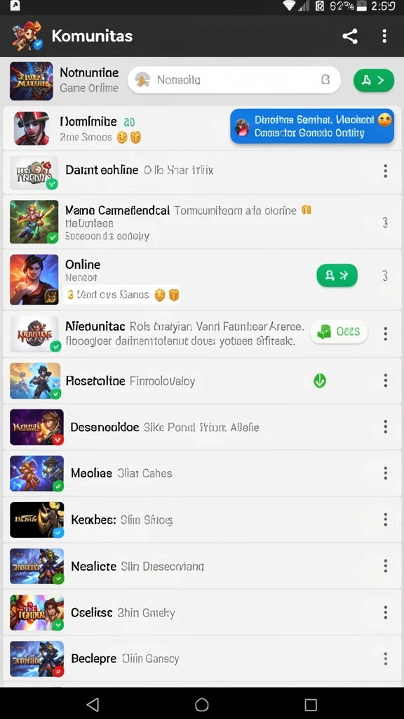 Screenshot menampilkan mode permainan seru yang bisa dimainkan.