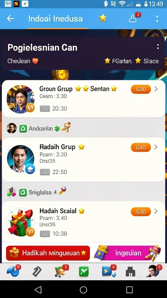 Tampilan awal game yang menarik dan penuh warna.